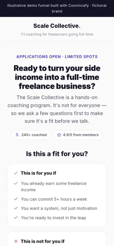 Coaching · 1:1 demo preview