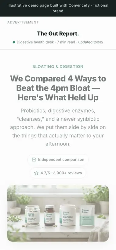 Gut health & bloating demo preview
