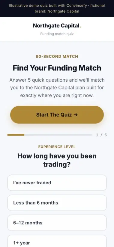 Prop firm · funded traders demo preview