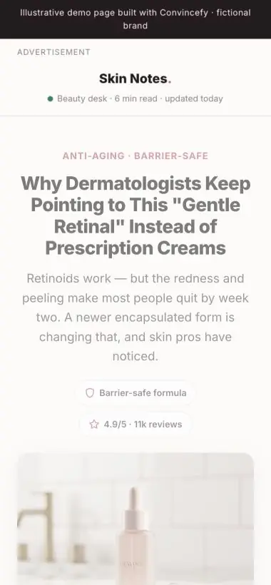 Skincare · anti-aging demo preview