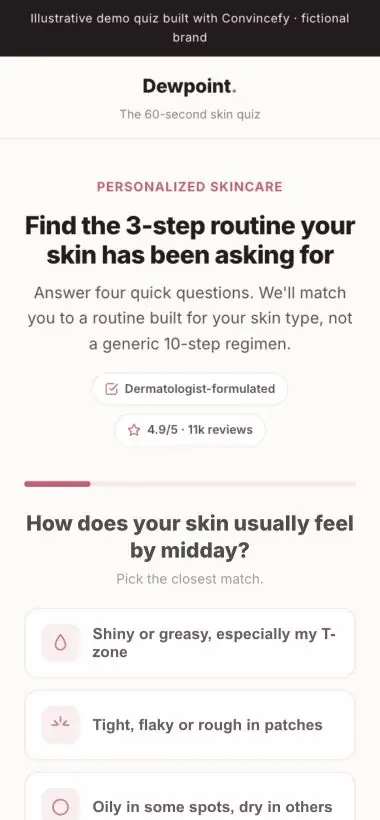 Skincare · routine finder demo preview